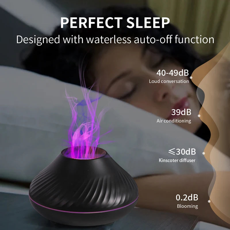 Humidificador Volcánico Con Luces Led